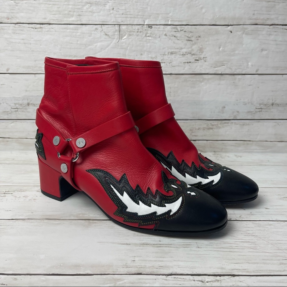Zadig Voltaire Trouble Flame Ankle Booties 40 / 9